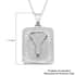 Dog Tag Style Y Initial Pendant Necklace 22 Inches in Stainless Steel image number 4