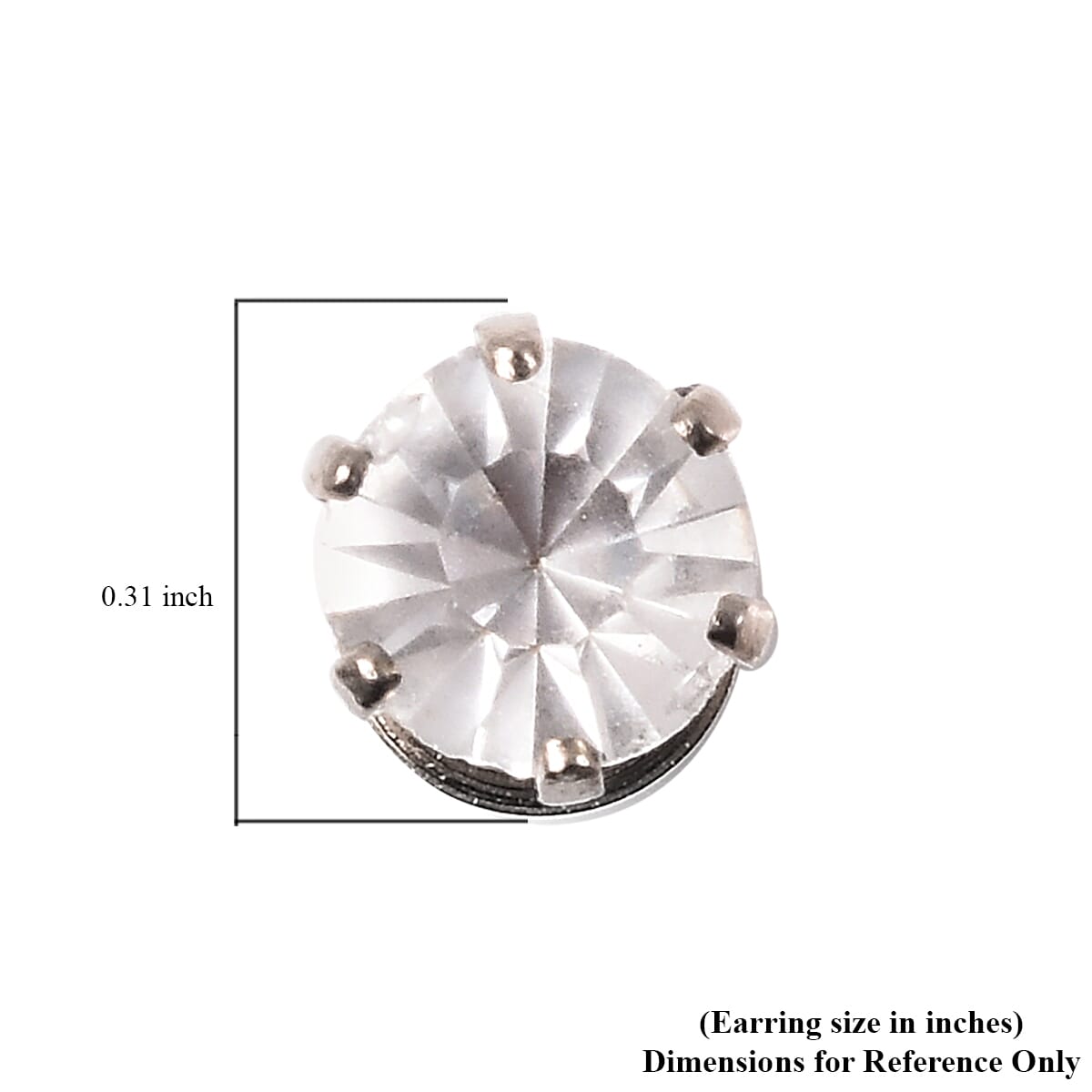 Set of 2 Austrian Crystal Stud Earrings with Yellow and Multi Color LED Light in Silvertone image number 5