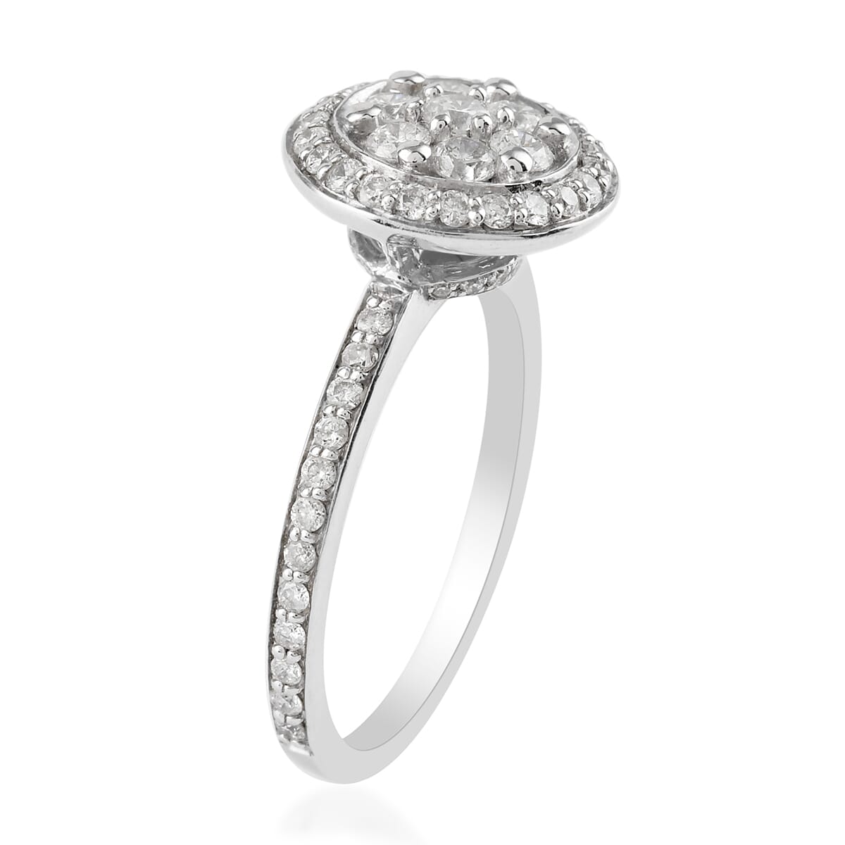 14K White Gold Diamond Set of 2 Ring (Size 7.75) 11.80 Grams 1.00 ctw image number 2