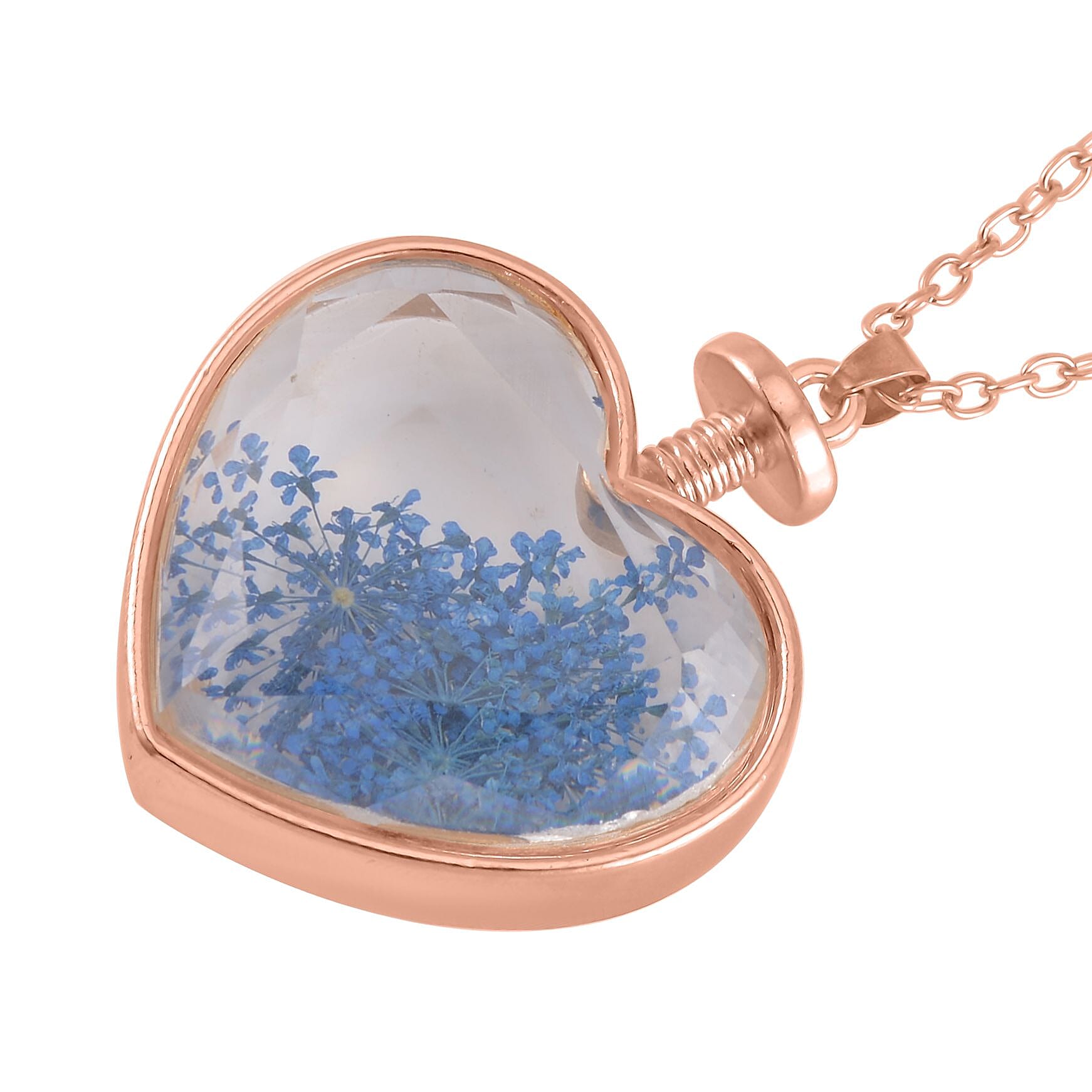 Lapis Lazuli and Glass Set of 2 Nature and Earth Pendant Necklace 24 Inches in Rosetone 2.50 ctw