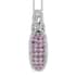 Premium Madagascar Pink Sapphire and Natural White Zircon Infinity Cocktail Pendant Necklace 18 Inches in Platinum Over Sterling Silver 2.50 ctw image number 0