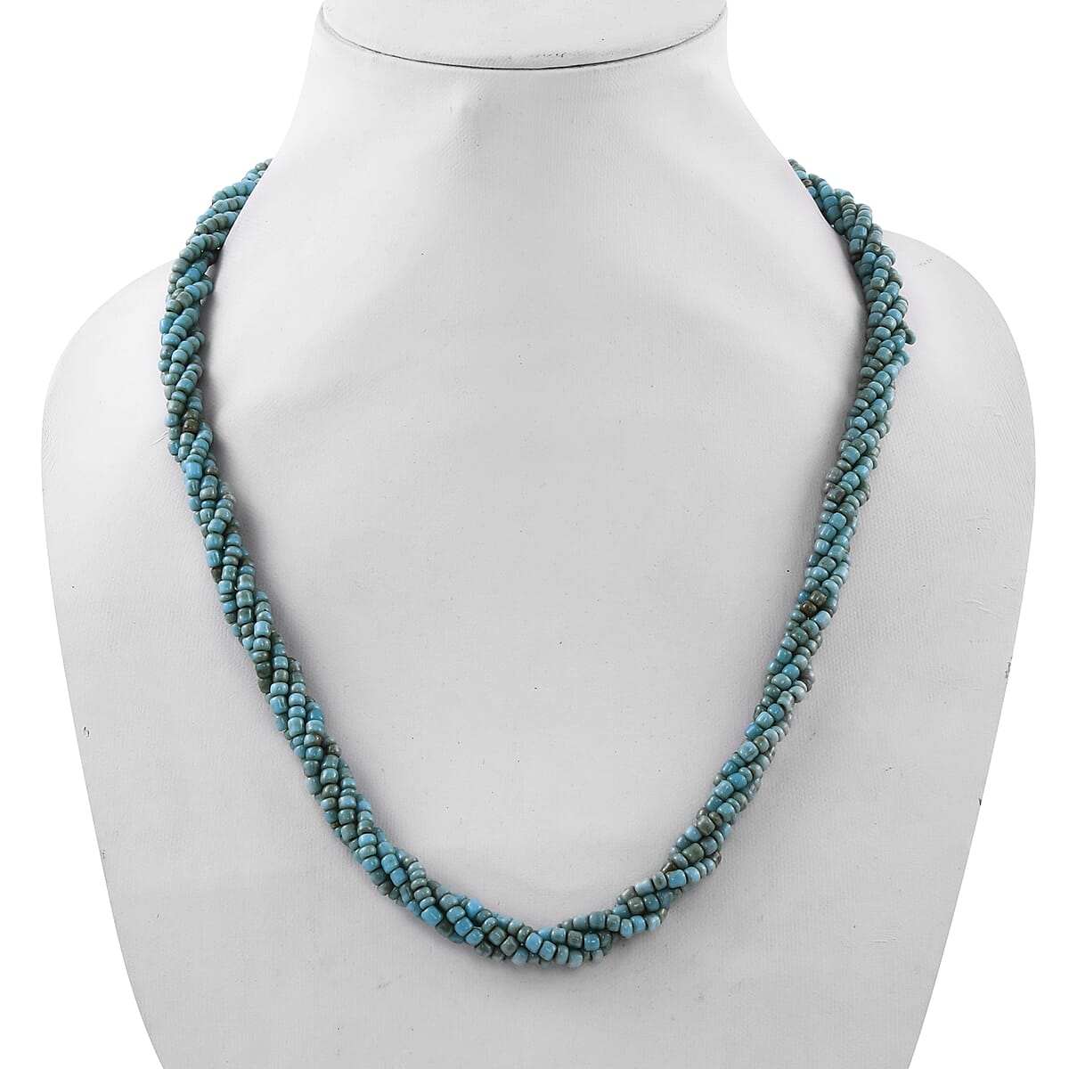 Set of 5 Multi Gemstone Twisted Beaded Necklace 40 Inches image number 2