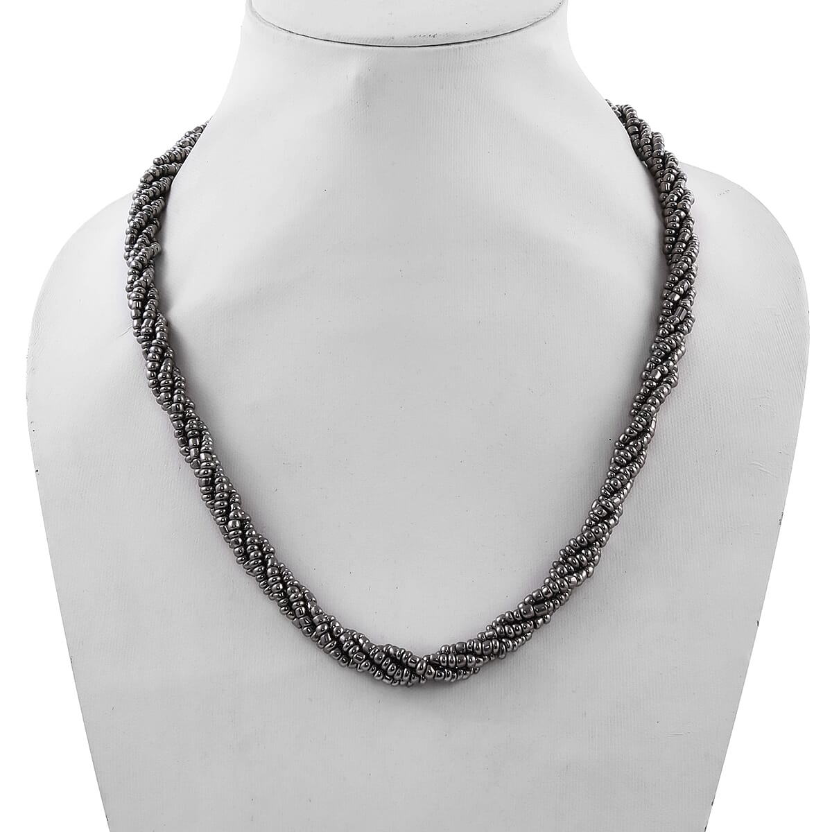 Set of 5 Multi Gemstone Twisted Beaded Necklace 40 Inches image number 3