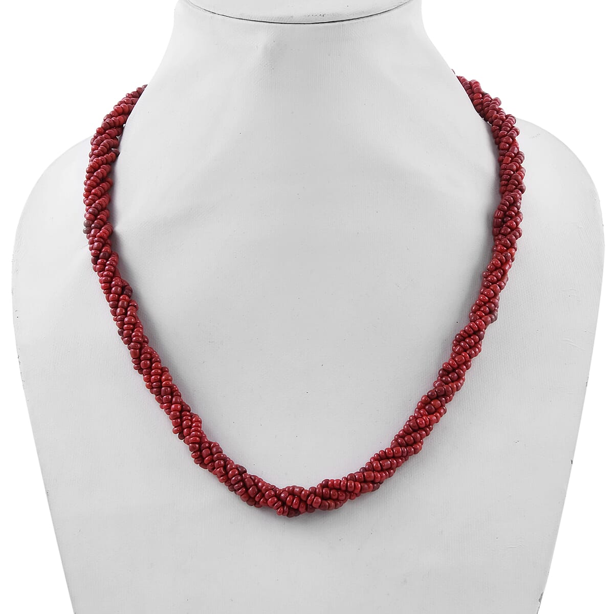 Set of 5 Multi Gemstone Twisted Beaded Necklace 40 Inches image number 5