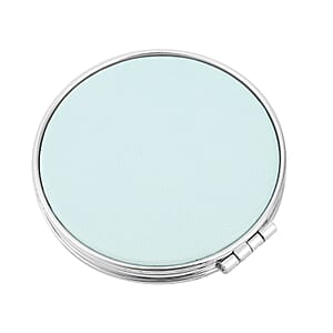 White Austrian Crystal and Enameled Dragon Keychain and Mirror in Goldtone, Crystal Keychain and Compact Mirror for Purse, Handbag Keychain