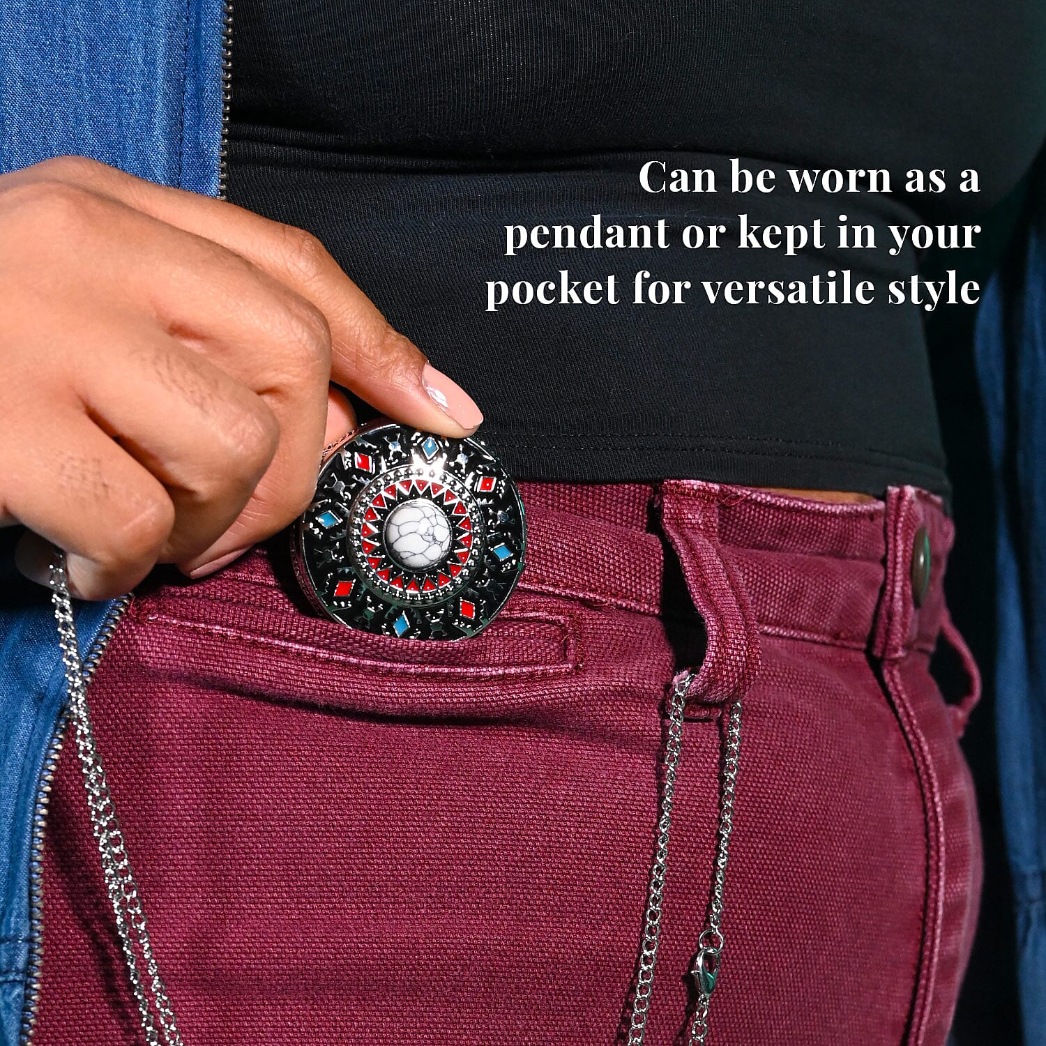 White Howlite & Enameled