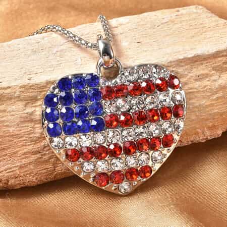 American Flag Multi Charm Necklace