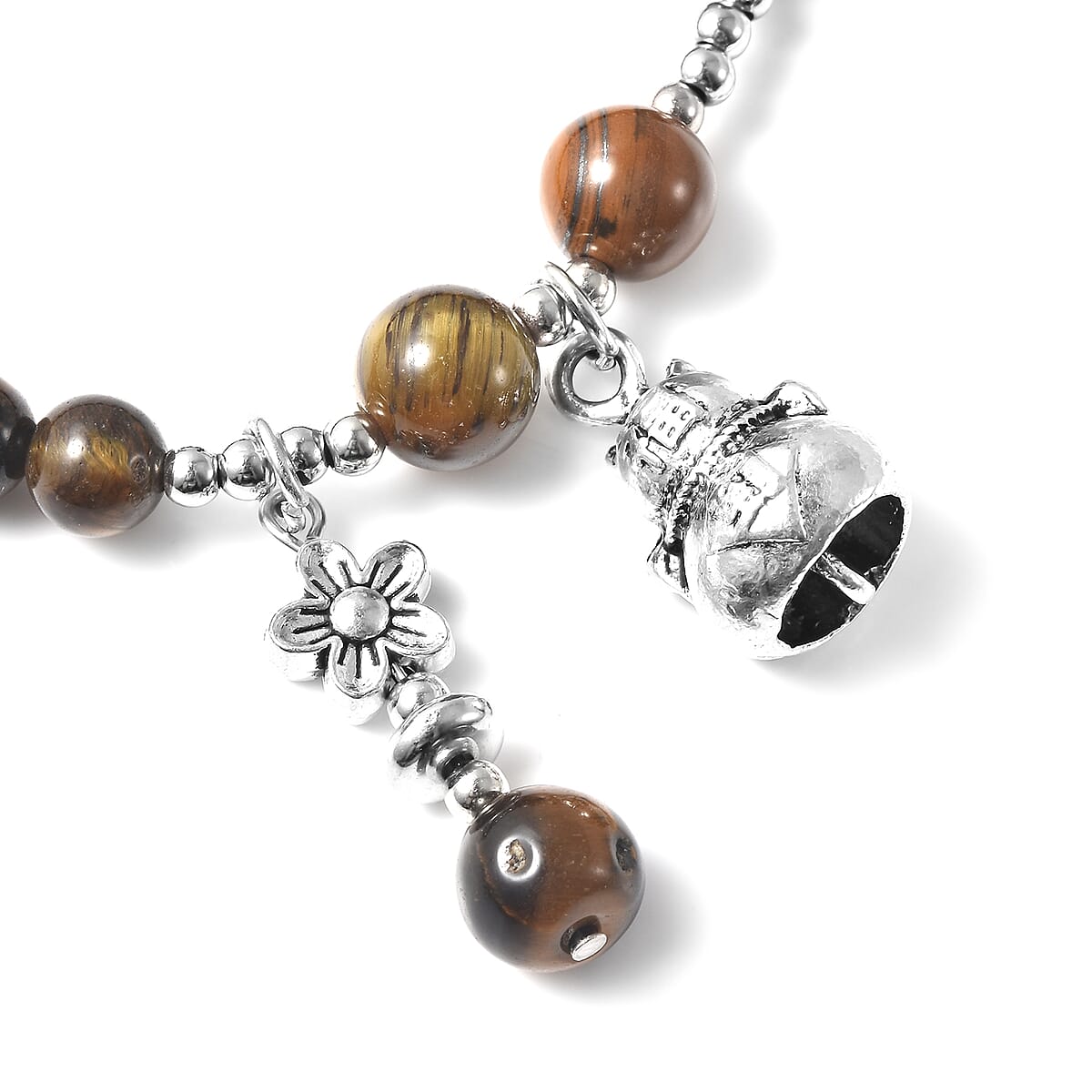 Set of 3 Green Aventurine Beaded Stretch Bracelet in Silvertone 155.00 ctw image number 4