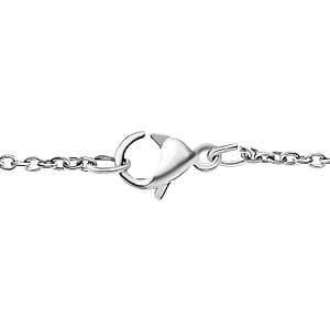 Abalone Shell and White Shell Pendant Necklace 20 Inches in Silvertone & Stainless Steel