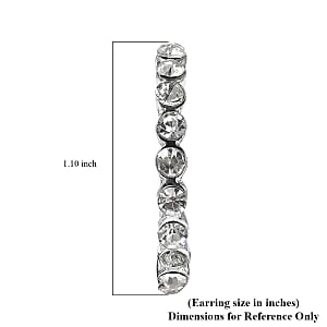 Set of 3 Austrian Crystal Criss Cross Earrings In Silvertone, Blue And Red Enameled Earrings, Hoop Earrings For Women