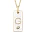 Lolos Exclusive Pick's KARIS Simulated Diamond Initial G Pendant Necklace 20 Inches in 18K YG Plated and ION Plated Yellow Gold Stainless Steel image number 0