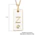 Lolos Exclusive Pick's KARIS Simulated Diamond Initial Z Pendant Necklace 20 Inches in 18K YG Plated and ION Plated Yellow Gold Stainless Steel image number 5