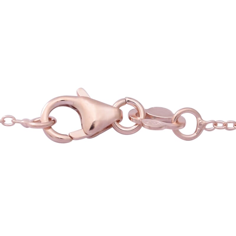 AAA Martha Rocha Kunzite and Multi Gemstone Cocktail Pendant Necklace 18 Inches in Vermeil Rose Gold Over Sterling Silver 4.50 ctw
