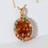 Santa Ana Madeira Citrine and Multi Gemstone Pendant Necklace 20 Inches in Vermeil Yellow Gold Over Sterling Silver 6.30 ctw image number 1