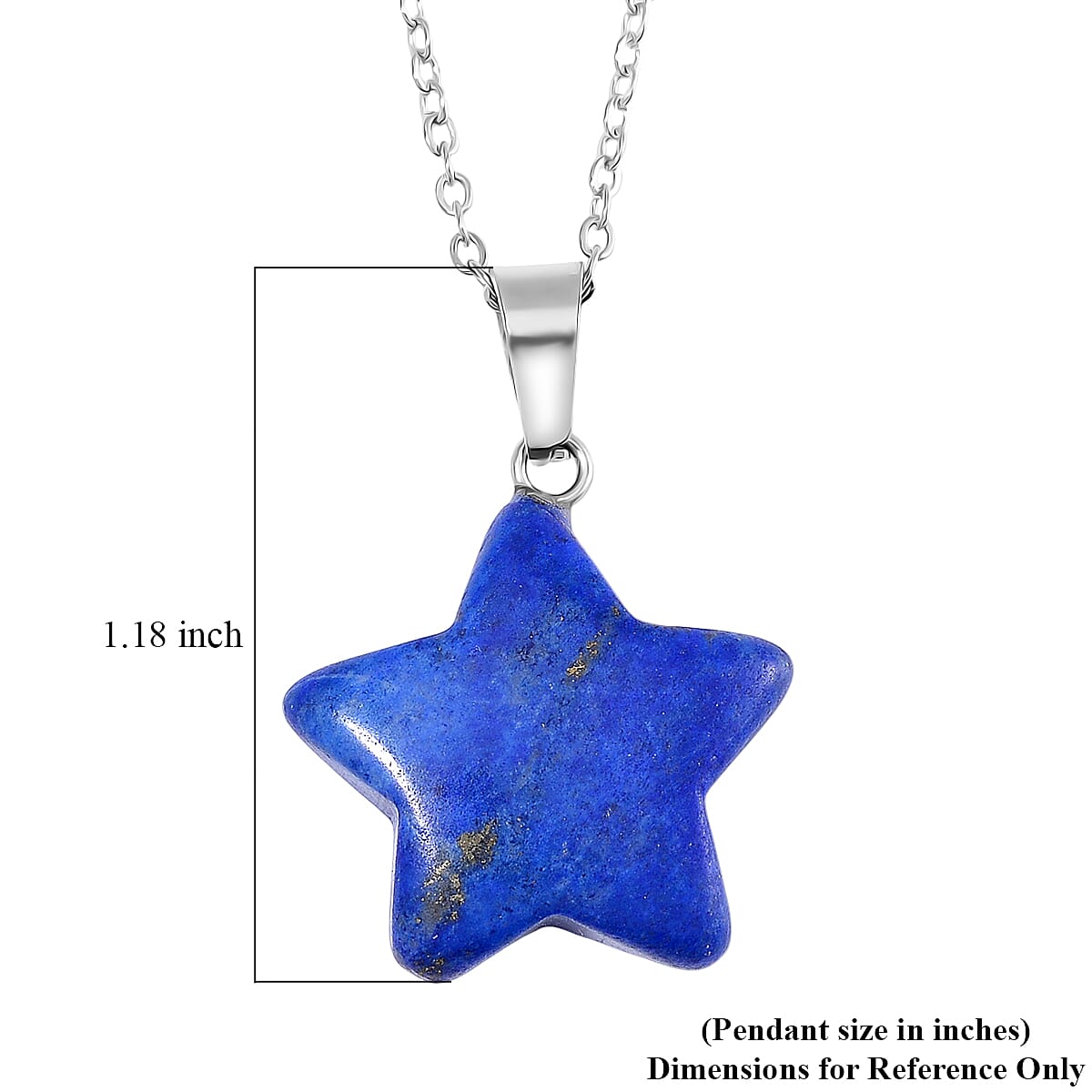 Set of 4 Lapis Lazuli, Opalite, Galilea Rose Quartz, Gold Sandstone Star Pendant without Chain in Silvertone 48.00 ctw