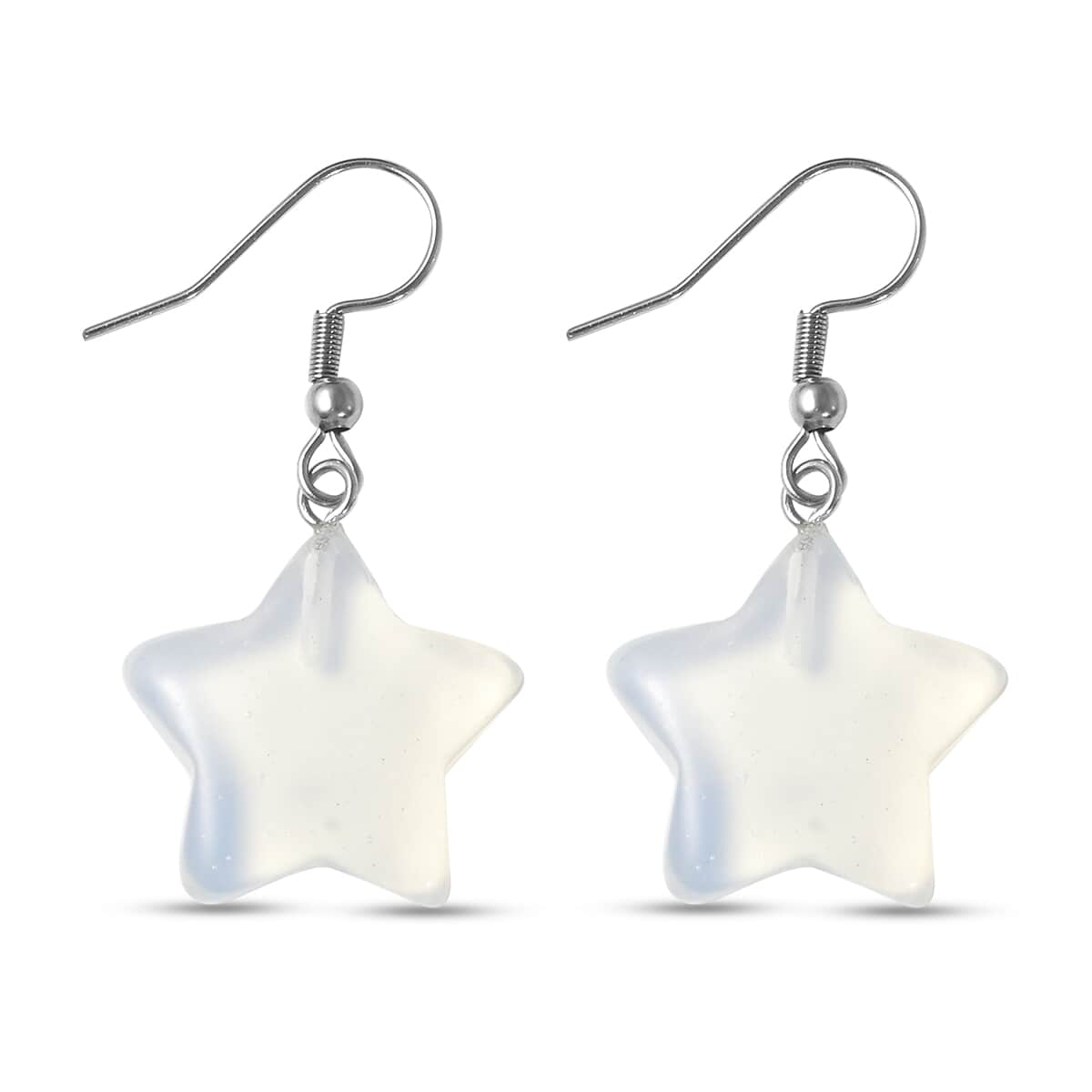 Set of 2 Opalite, Gold Sandstone Star Earrings in Stainless Steel 48.00 ctw image number 2
