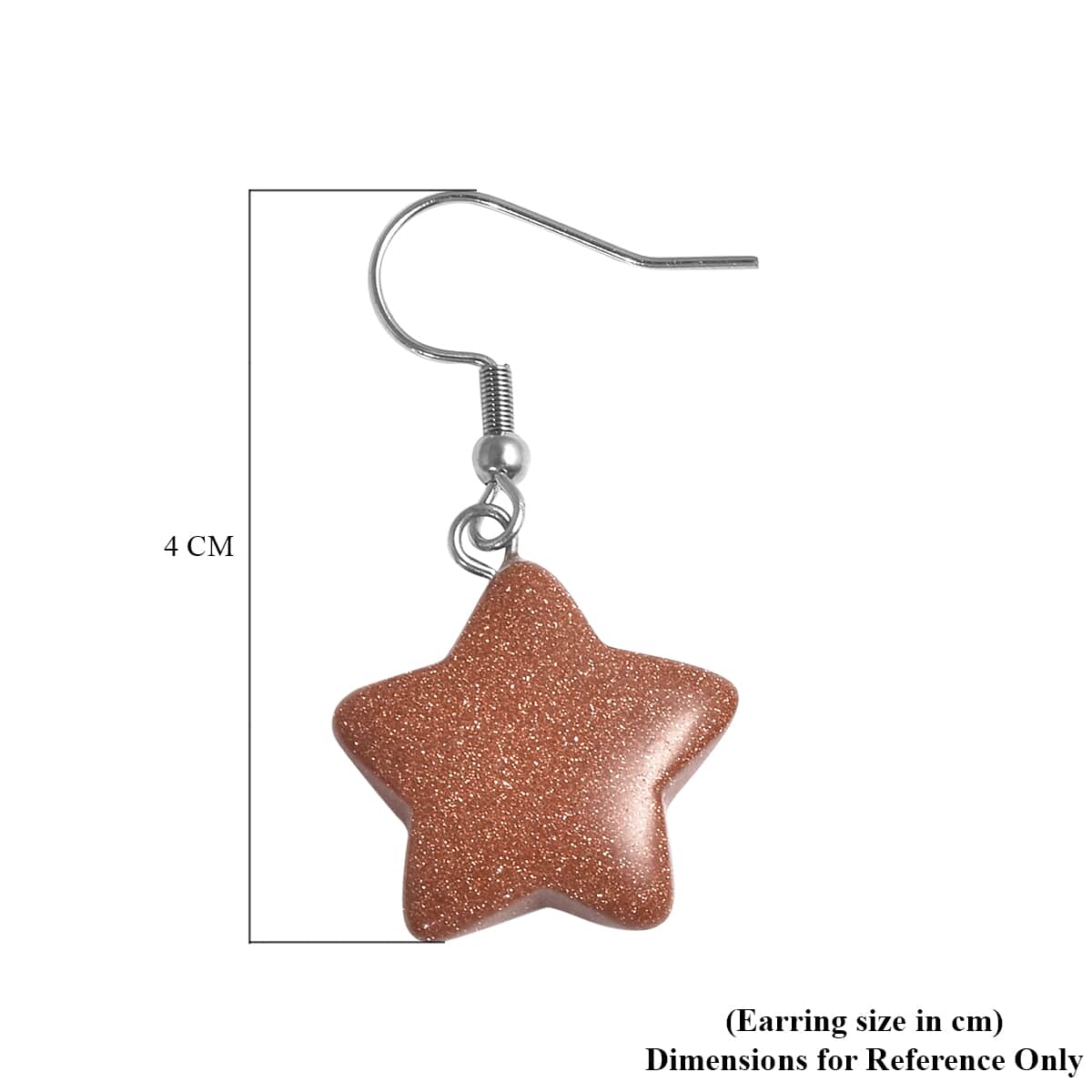 Set of 2 Opalite, Gold Sandstone Star Earrings in Stainless Steel 48.00 ctw image number 4