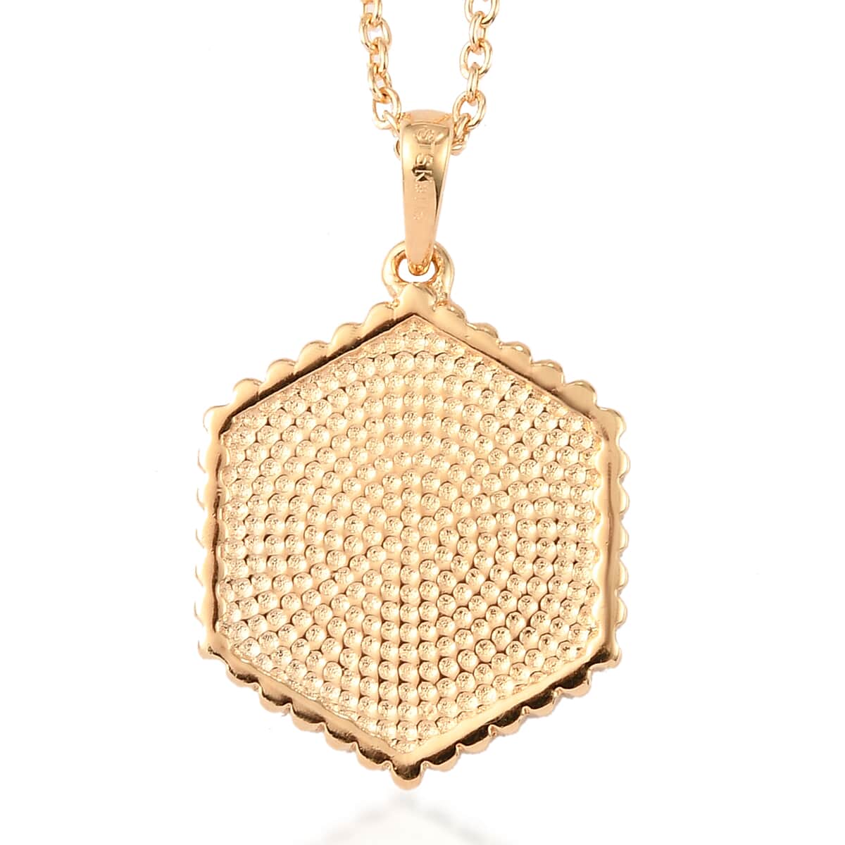 Karis I Pendant Necklace 20 Inches in 18K YG Plated and ION Plated Yellow Gold Stainless Steel image number 4