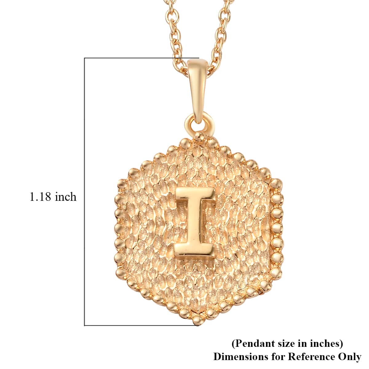 Karis I Pendant Necklace 20 Inches in 18K YG Plated and ION Plated Yellow Gold Stainless Steel image number 5