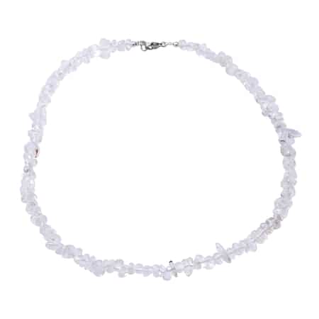 Crystal Quartz Beaded Stretch Bracelet and Beaded Necklace 18 Inches in Sterling Silver 170.00 ctw image number 1