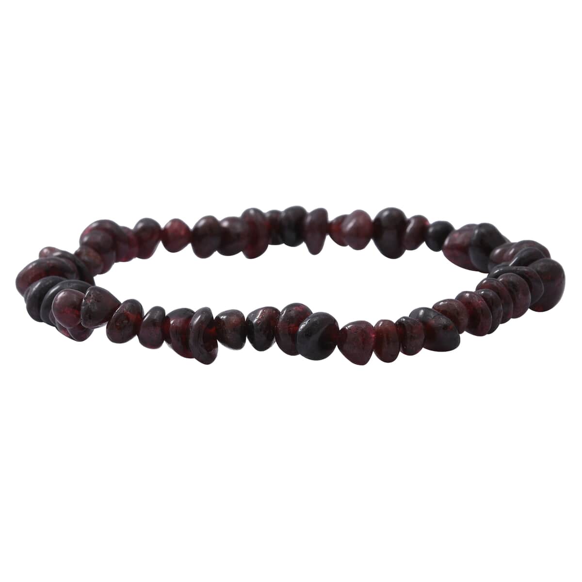 Mozambique Garnet Beaded Stretch Bracelet and Beaded Necklace 18 Inches in Sterling Silver 170.00 ctw image number 3