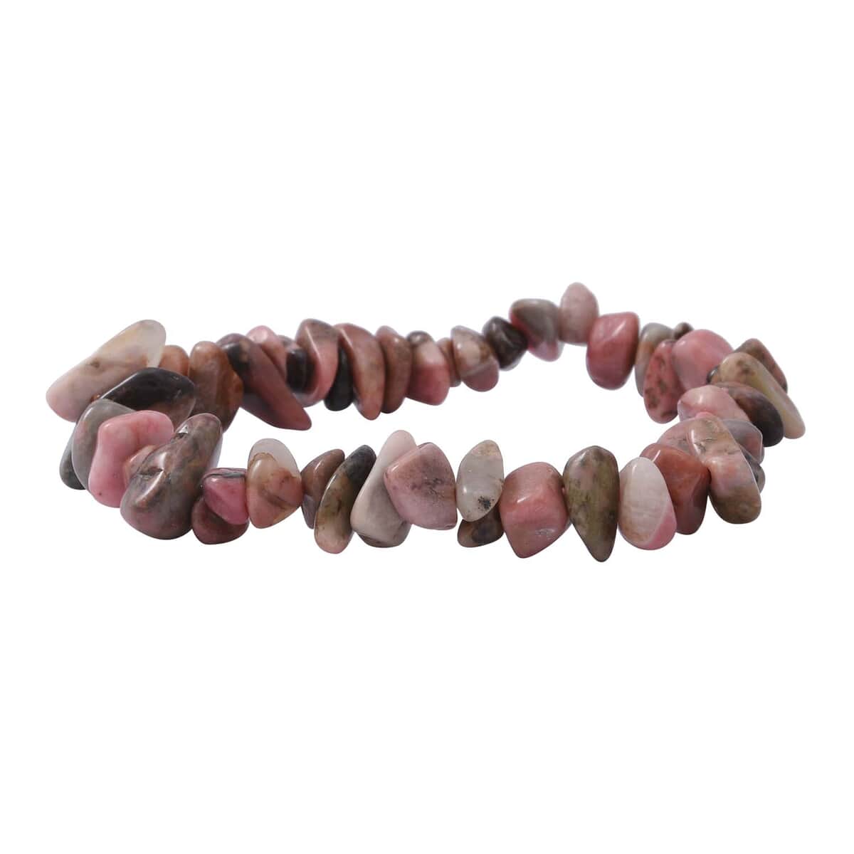 Rhodonite Beaded Stretch Bracelet and Beaded Necklace 18 Inches in Sterling Silver 170.00 ctw image number 4