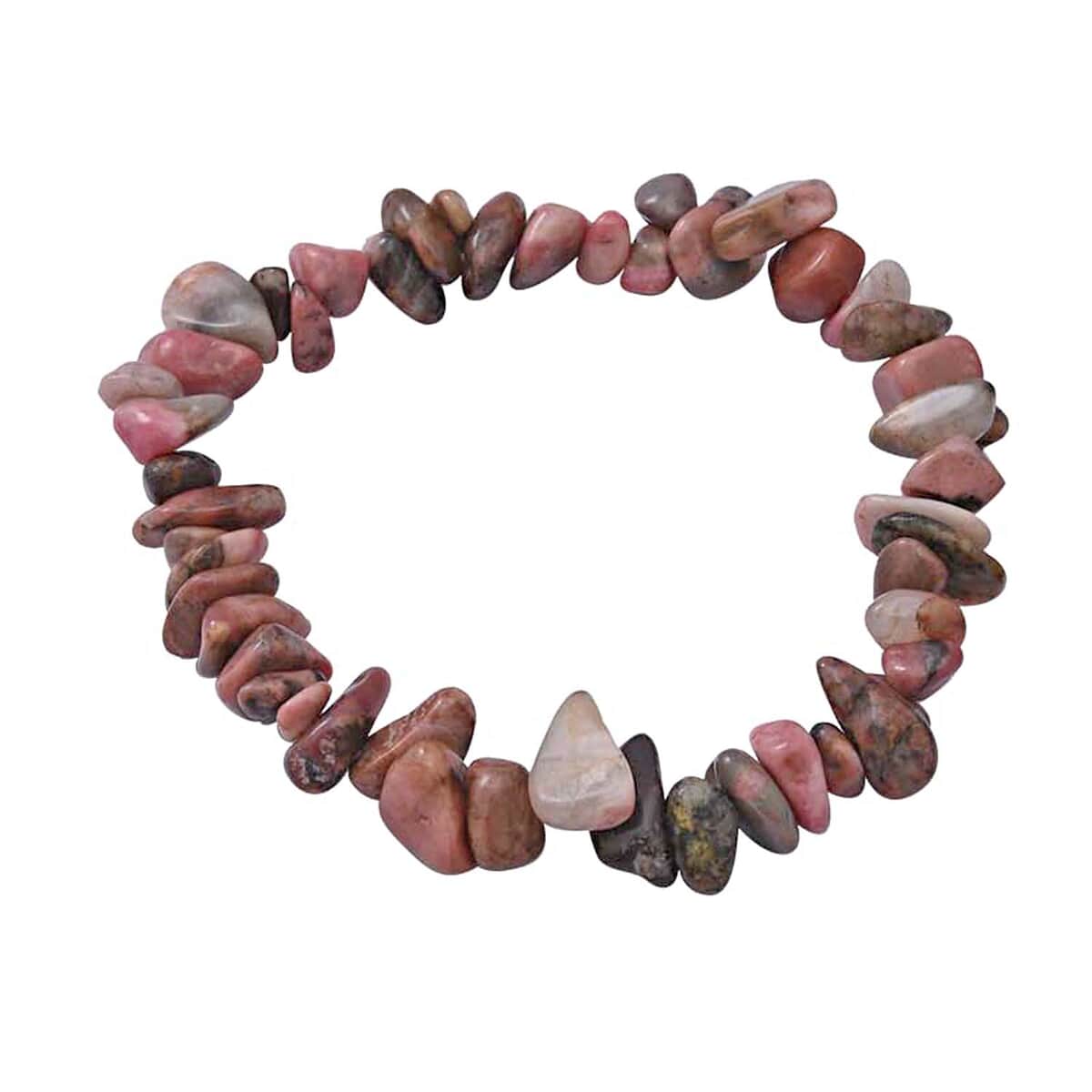 Rhodonite Beaded Stretch Bracelet and Beaded Necklace 18 Inches in Sterling Silver 170.00 ctw image number 6