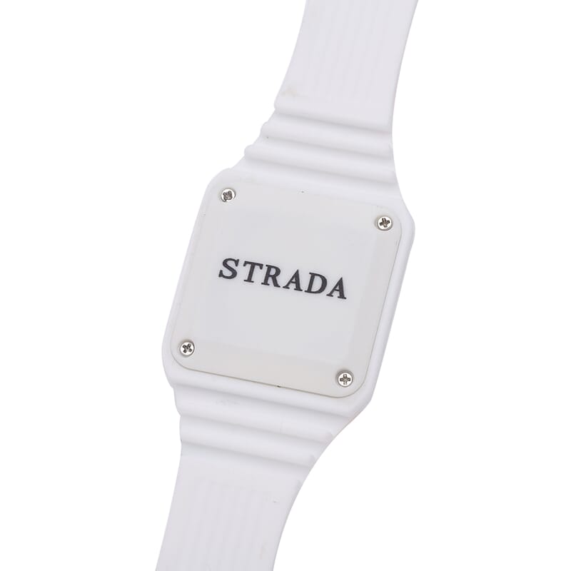 Set of 2 Strada Electronic Movement LED Watch with Rocket and Plane Pattern Silicone Strap
