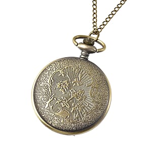 Strada Japanese Movement Basketball Pattern Pocket Watch with Chain (31 Inches)