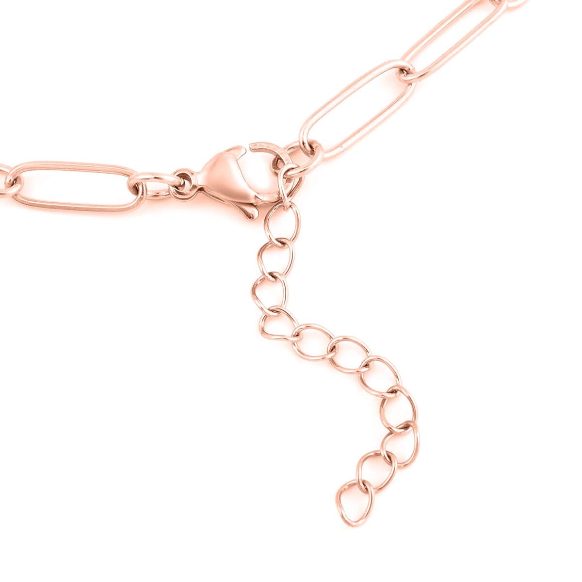 Mother’s Day Gift Ever True Set of 3 Paper Clip Chain in ION Plated Rose Gold Stainless Steel, Stainless Steel Chain, Birthday Gifts For Her (16, 20 and 24 Inches) with 2 In Extender image number 4