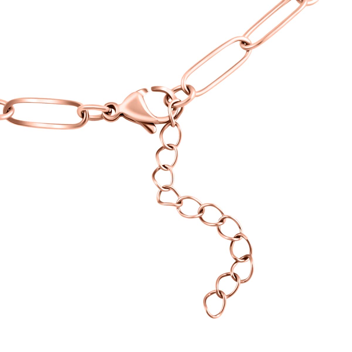 Mother’s Day Gift Ever True Set of 3 Paper Clip Chain in ION Plated Rose Gold Stainless Steel, Stainless Steel Chain, Birthday Gifts For Her (16, 20 and 24 Inches) with 2 In Extender image number 7