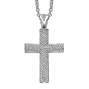 Austrian Crystal Pendant 2.50 ctw Necklace in Silvertone (30 Inches)