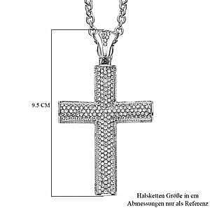 Austrian Crystal Pendant 2.50 ctw Necklace in Silvertone (30 Inches)