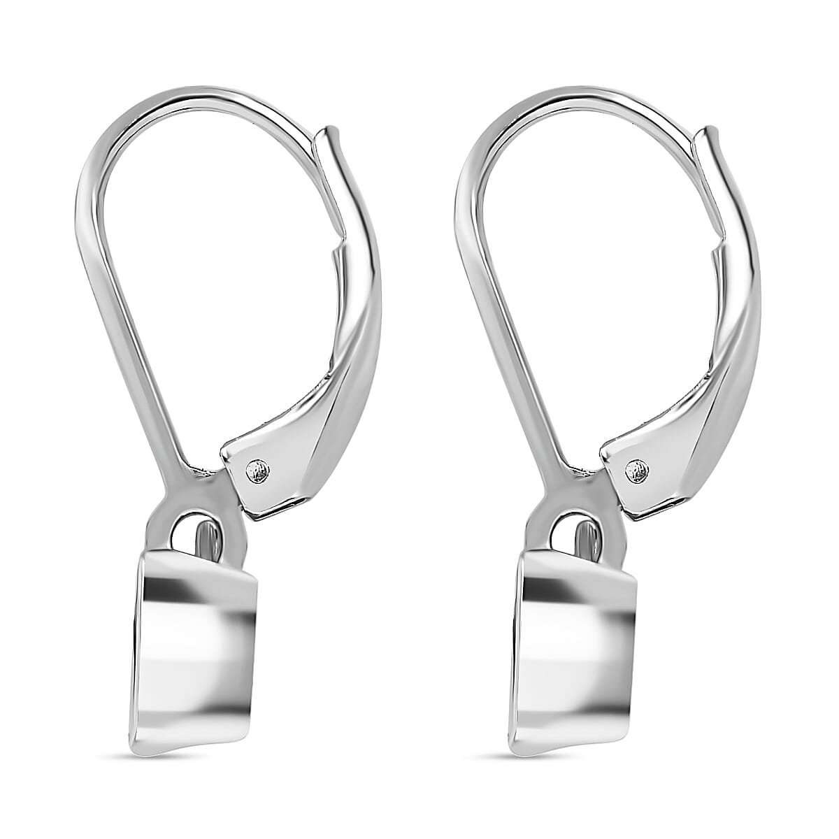 Polki Diamond Dangling Earrings and Solitaire Pendant without Chain in Platinum Over Sterling Silver 0.50 ctw image number 7