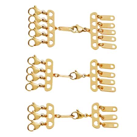8 Pieces 4 Sizes Slide Clasp Lock Necklace Connector Multi Strands
