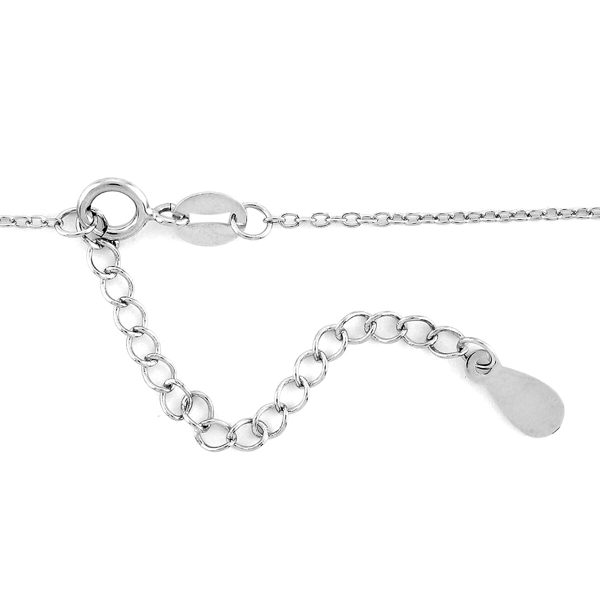 AAA Kagem Emerald and White Zircon Pendant Necklace 18 Inches in Rhodium Over Sterling Silver 1.50 ctw image number 3