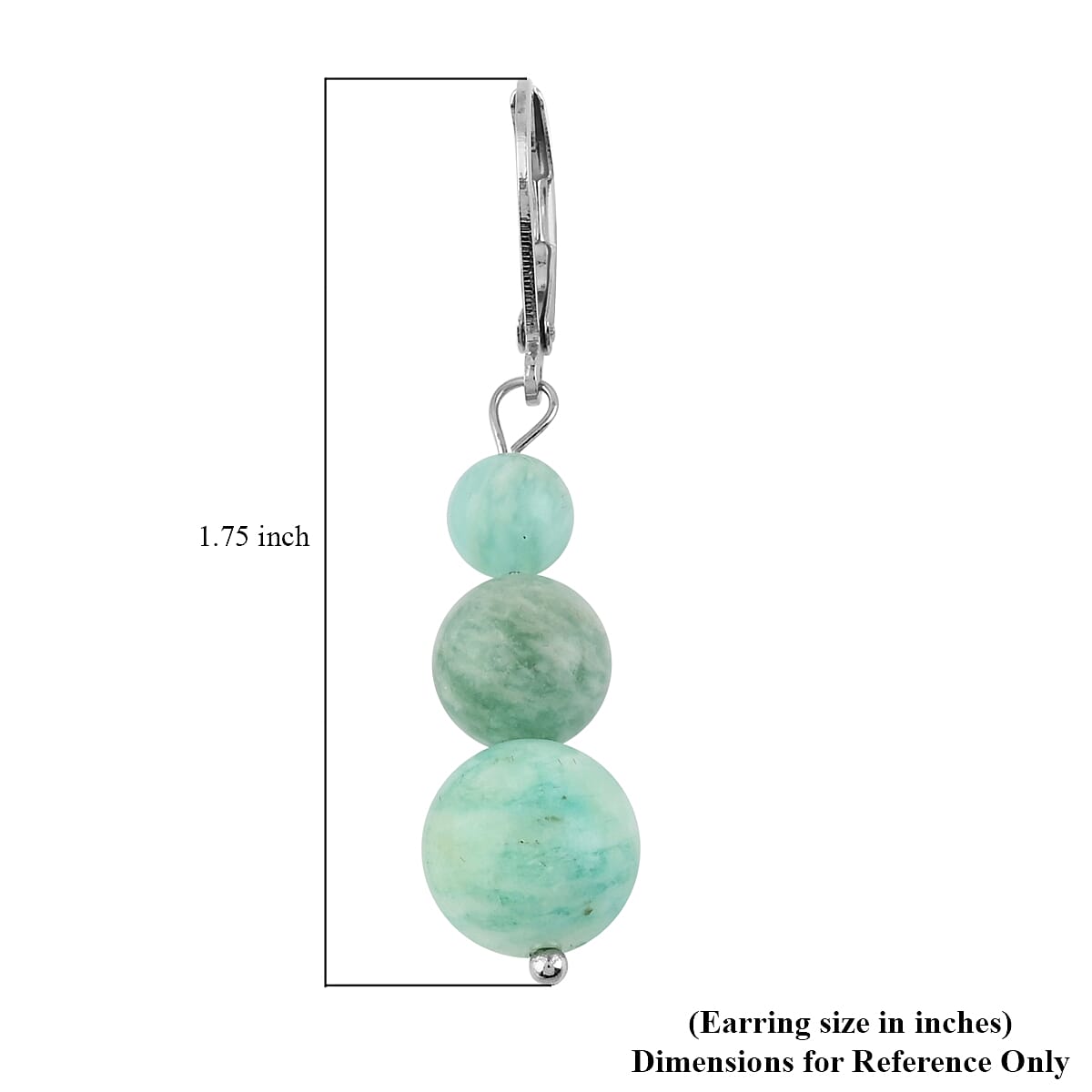 Set of 2 Multi Fluorite and Amazonite Earrings in Stainless Steel 49.00 ctw