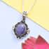 Artisan Crafted Tanzanite Carved and Polki Diamond Pendant Necklace 20 Inches in Sterling Silver 5.10 ctw image number 1