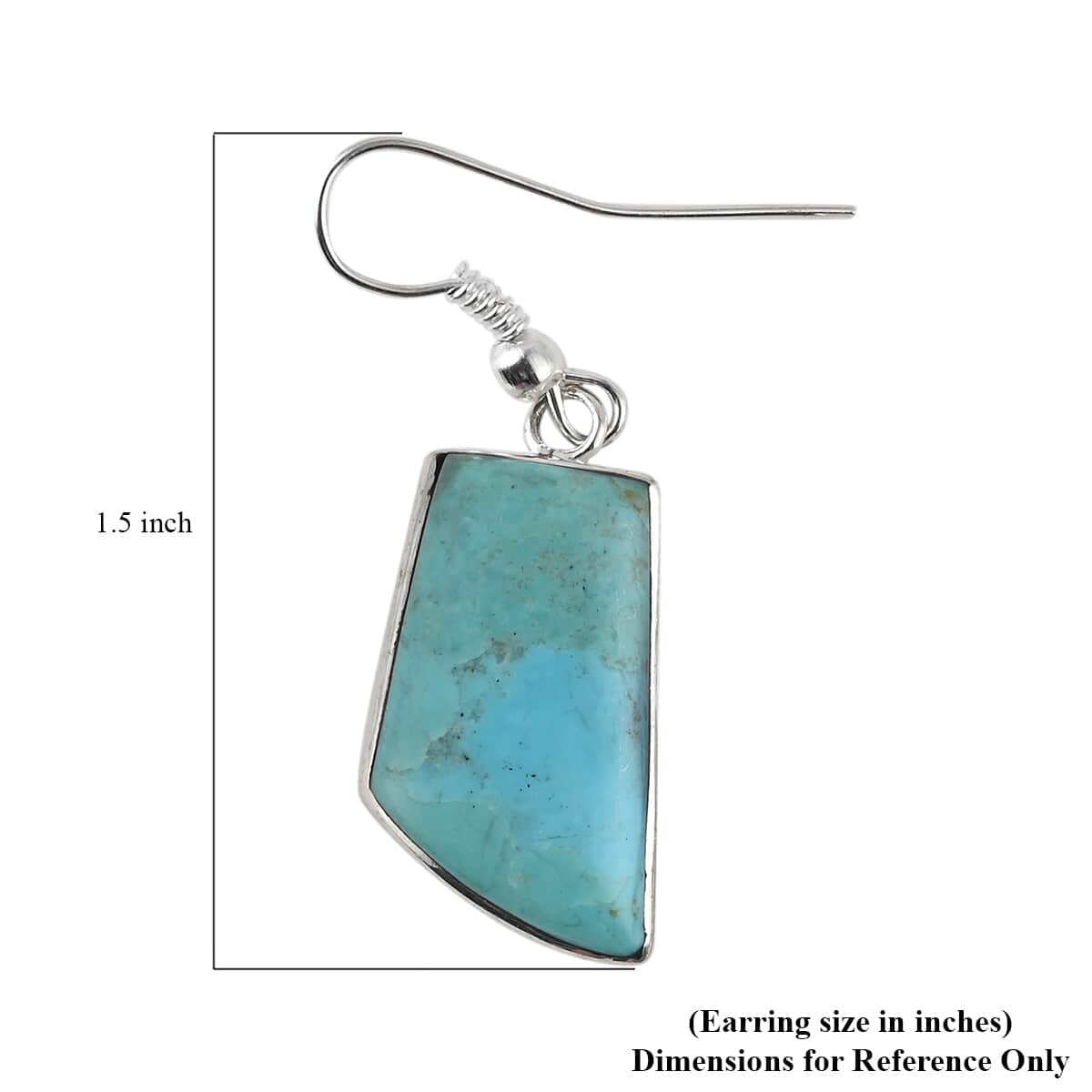 Santa Fe Style Turquoise Drop Earrings and Statement Necklace 16-18 Inches in Sterling Silver 26.00 ctw image number 6
