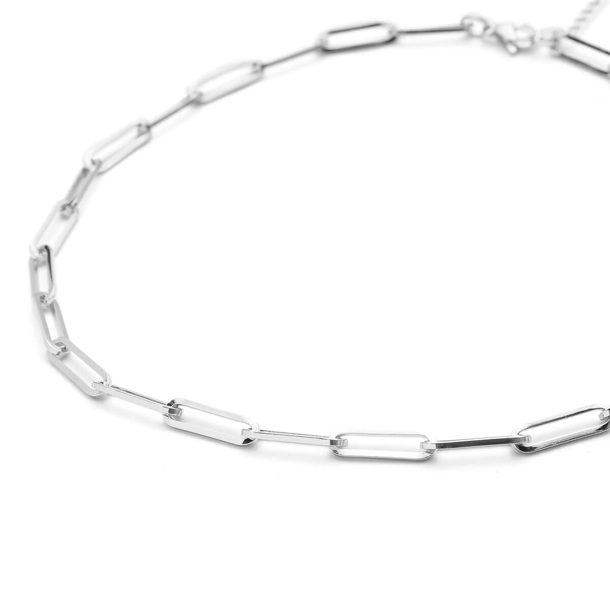 Paperclip Necklace 20-22 Inches and Bracelet (7.50-9.50In) in Stainless Steel image number 2