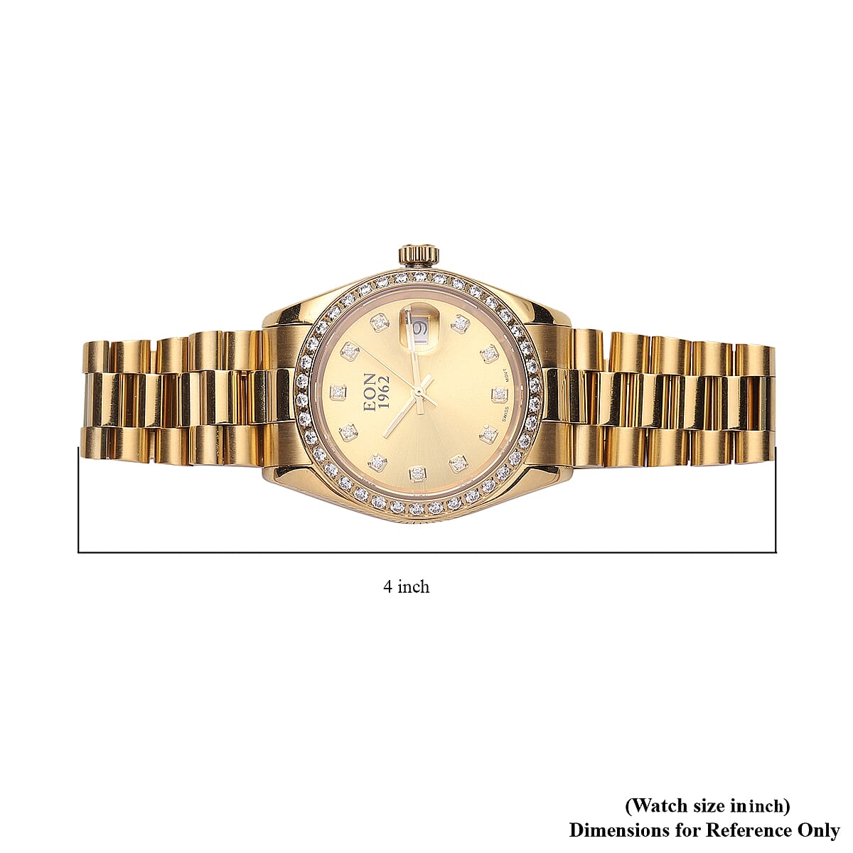 CHUCK CLEMENCY COLLECTION Eon 1962 Made with Finest CZ Swiss Movement Watch in ION Plated YG Stainless Steel with Ear Fork and Screwdriver(31 mm) image number 6