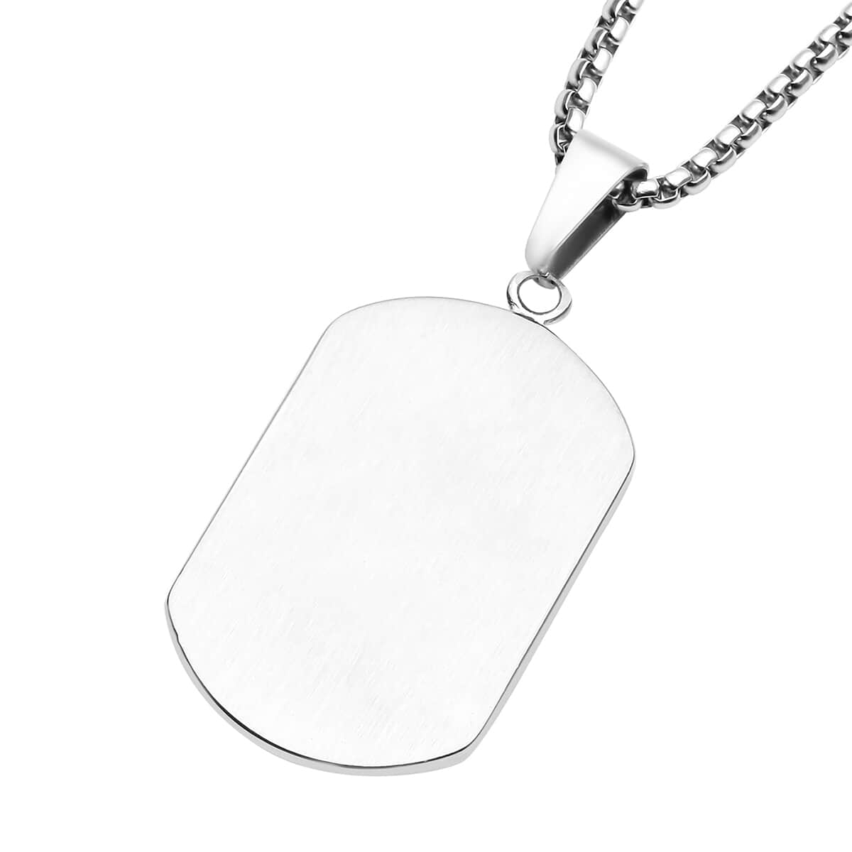 Taurus Dog Tag Jewelry Gift Box Pendant Necklace 23.5 Inches in ION Plated YG and Black Oxidized Stainless Steel image number 3