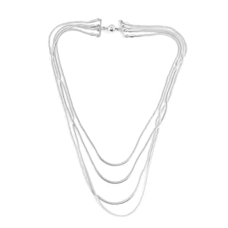 Diamond Shape Multi Charm Enhancer Paper Clip Necklace 18in, with Simulated Diamond in 14K YG Over Sterling Silver 0.80 ctw , Shop LC