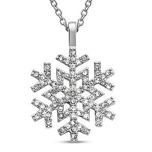 Austrian Crystal 0.20 ctw Necklace in Stainless Steel 20 Inches