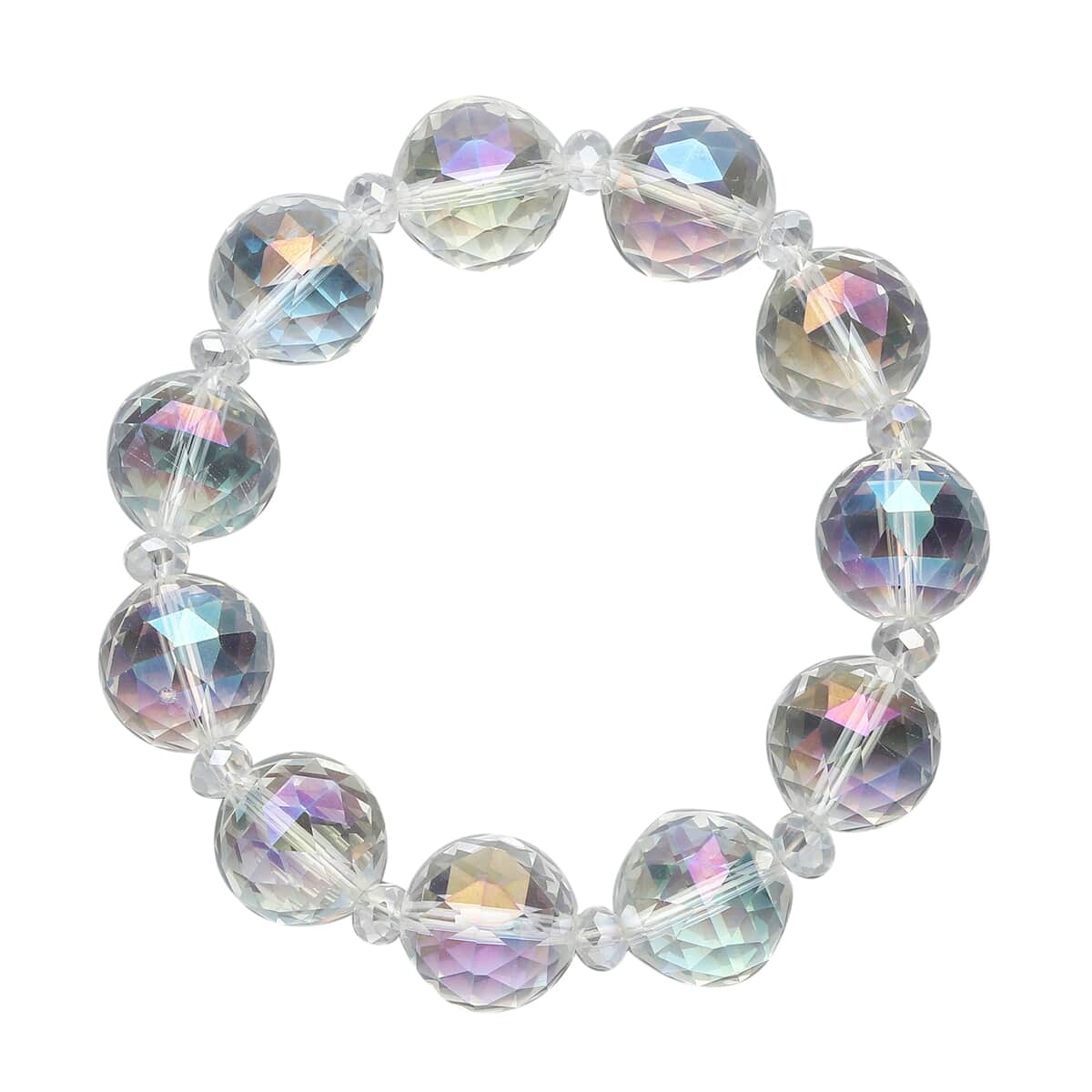 simulated-mystic-quartz-beaded-bracelet-7-7.5in-and-drop-earrings-in-silvertone image number 2