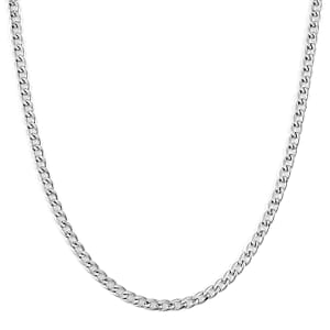 EverTrue Set of 3 Curb Chain Link Necklaces 16, 20, 24 Inches in Stainless Steel with 2 In Extender
