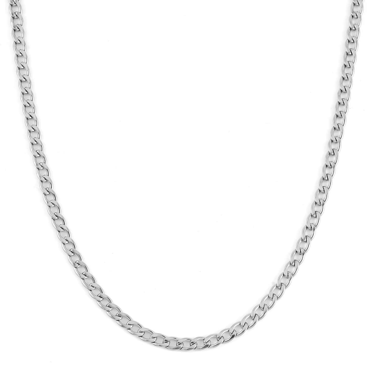 EVER TRUE Set of 3 Curb Chain Link Necklaces 16, 20, 24 Inches in Stainless Steel image number 2