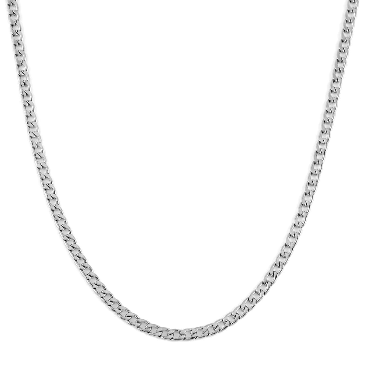 EVER TRUE Set of 3 Curb Chain Link Necklaces 16, 20, 24 Inches in Stainless Steel image number 4
