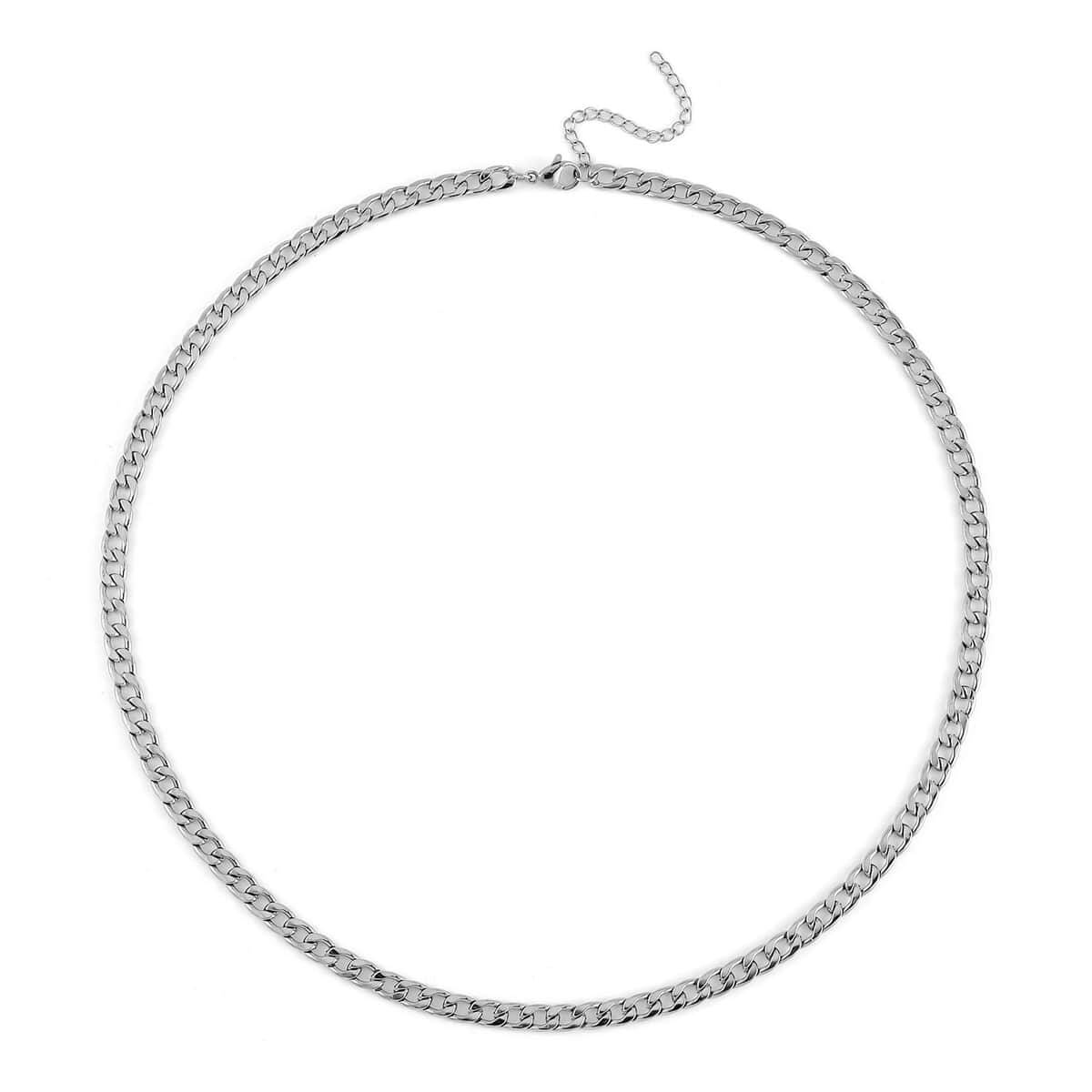 EVER TRUE Set of 3 Curb Chain Link Necklaces 16, 20, 24 Inches in Stainless Steel image number 5