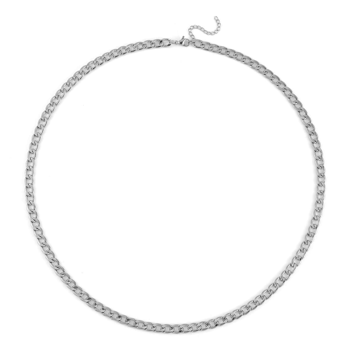 Mother’s Day Gift Ever True Set of 3 Curb Chain Link Necklaces 16, 20, 24 Inches in Stainless Steel with 2 In Extender image number 7